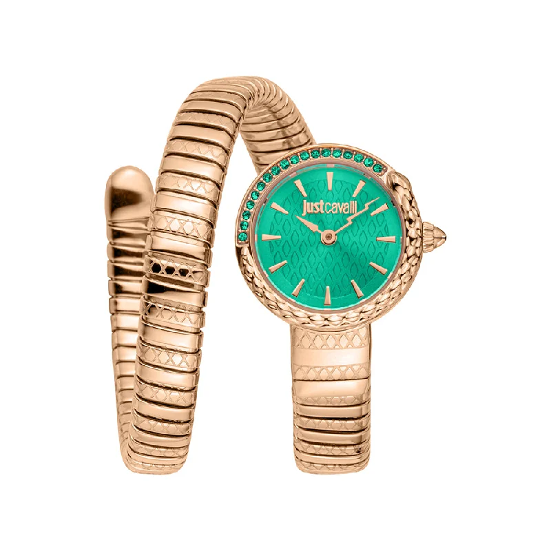 Men's Quartz Watches with GPS Navigation-JUST CAVALLI, CERCHIO SNAKE
