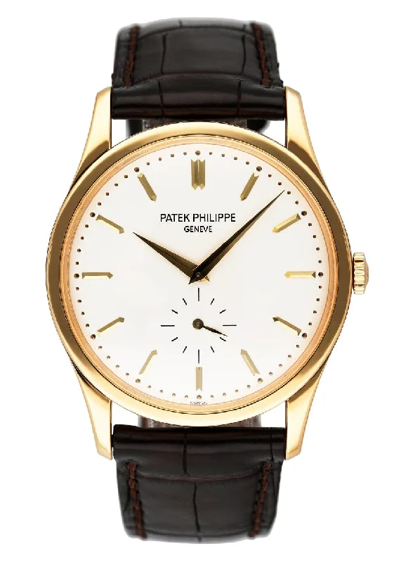 Men's Patek Philippe Watches for Humidity Monitoring-Patek Philippe Calatrava 5196J Yellow Gold Mens Watch