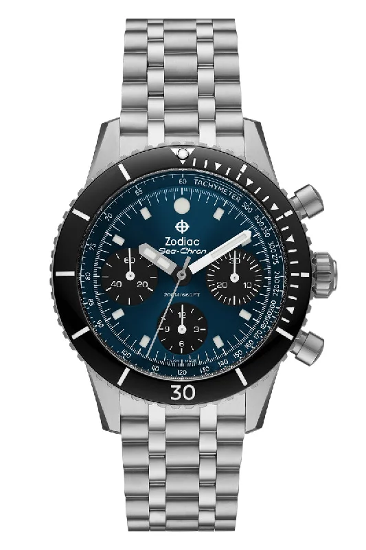 Men's Modern Design Dress Watches for Contemporary Look-Zodiac Sea-Chron Chronograph ZO3605