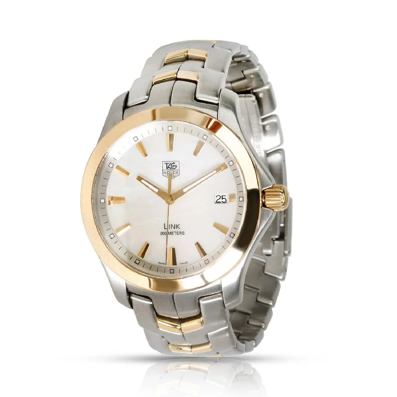 Men's Chronograph Watches with Radio Frequency-Tag Heuer Men's WJF1152.BB0579 Link Two-Tone 18kt Gold And Stainless Steel Watch