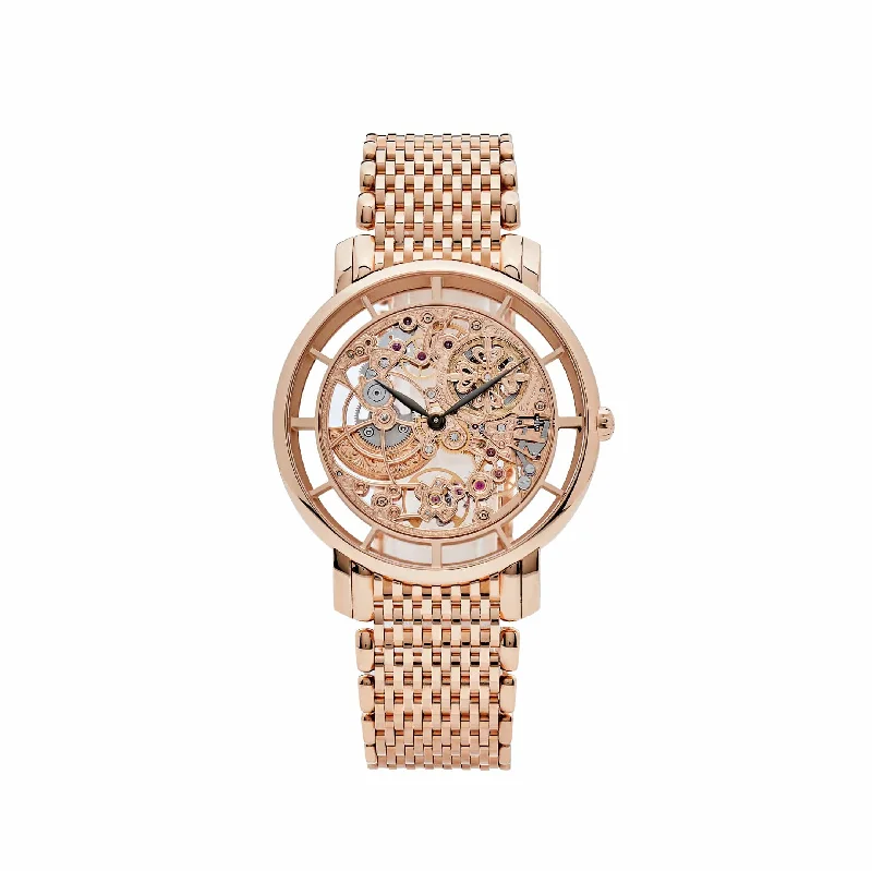 Men's Patek Philippe Watches with Hygrometer Feature-Patek Philippe Calatrava Complications 5180/1R-001 Rose Gold Skeleton Dial (2024)