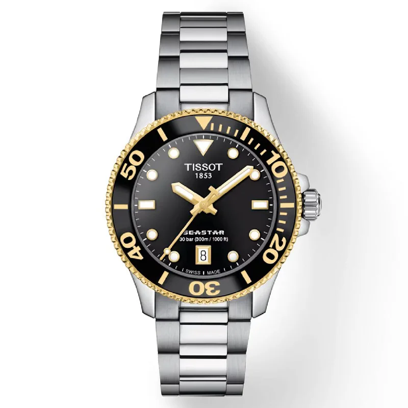 Women's Heritage Watches with Compass Calibration-Tissot T-Sport Black Dial Women 36mm