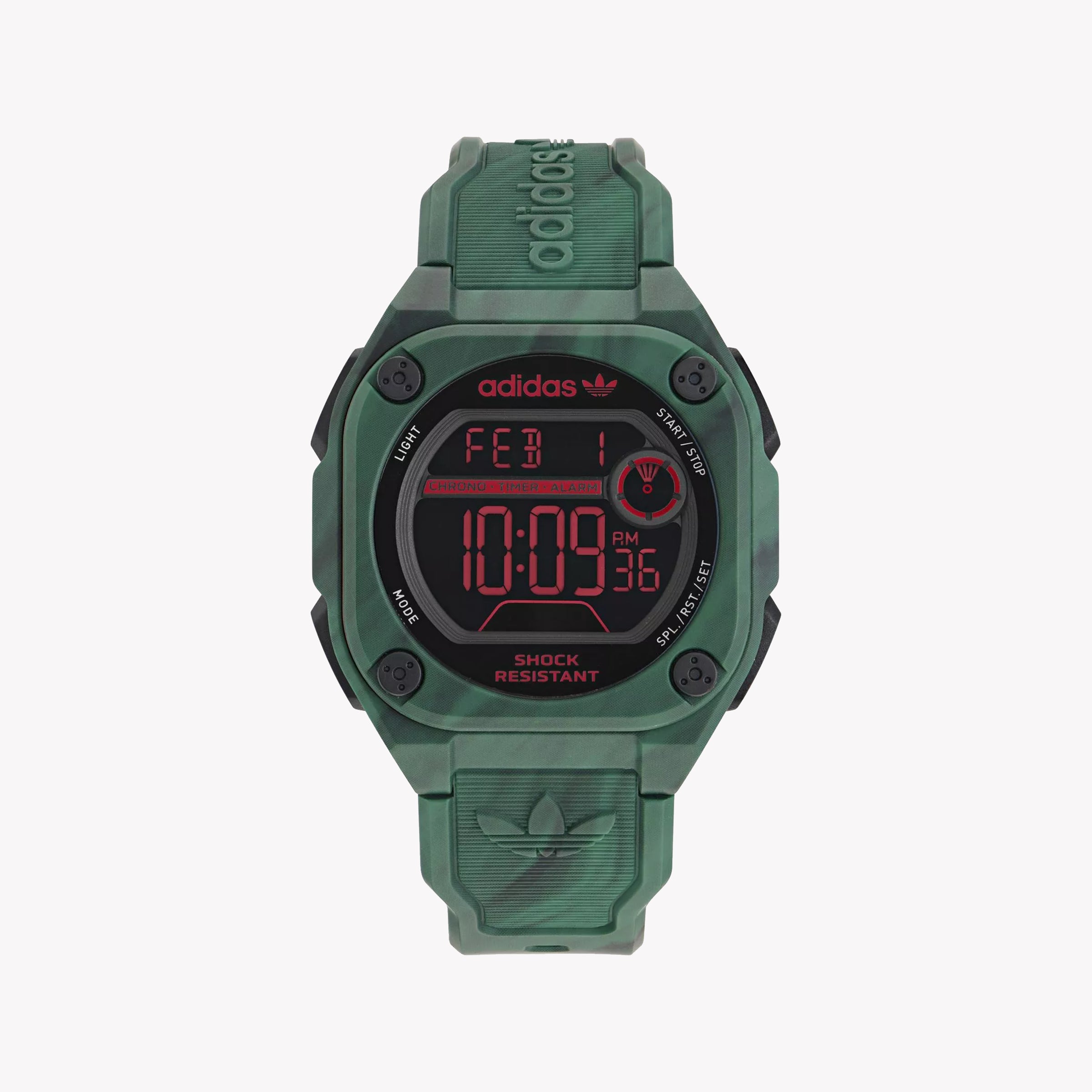 Men's Digital Watches for Humidity Monitoring-ADIDAS AOST23573 Digital Watch, Green | Men's Synthetic