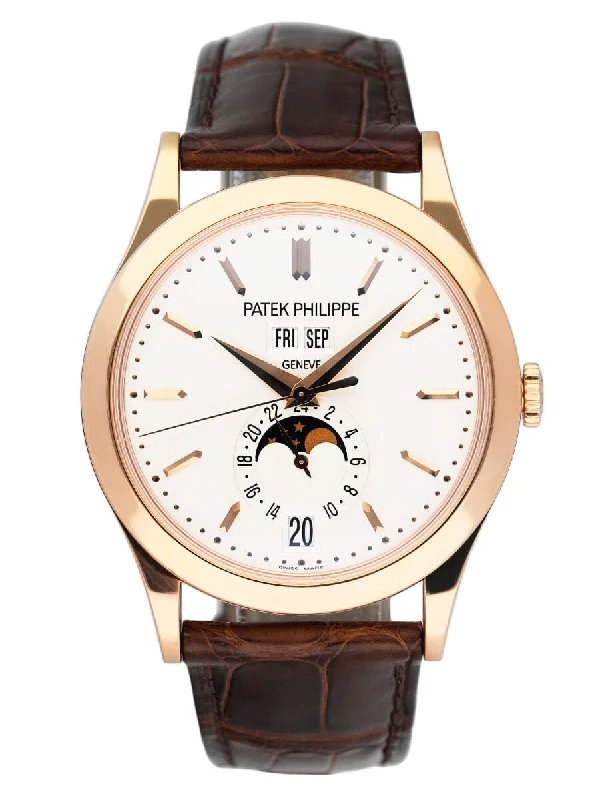 Men's Patek Philippe Watches with Thermometer Function-Patek Philippe Complications 5396R Silver Dial Mens Watch Box Papers