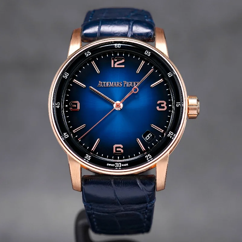 Men's Audemars Piguet Digital Design Watches-CODE 11.59 ROSEGOLD BLUE DIAL (2022)