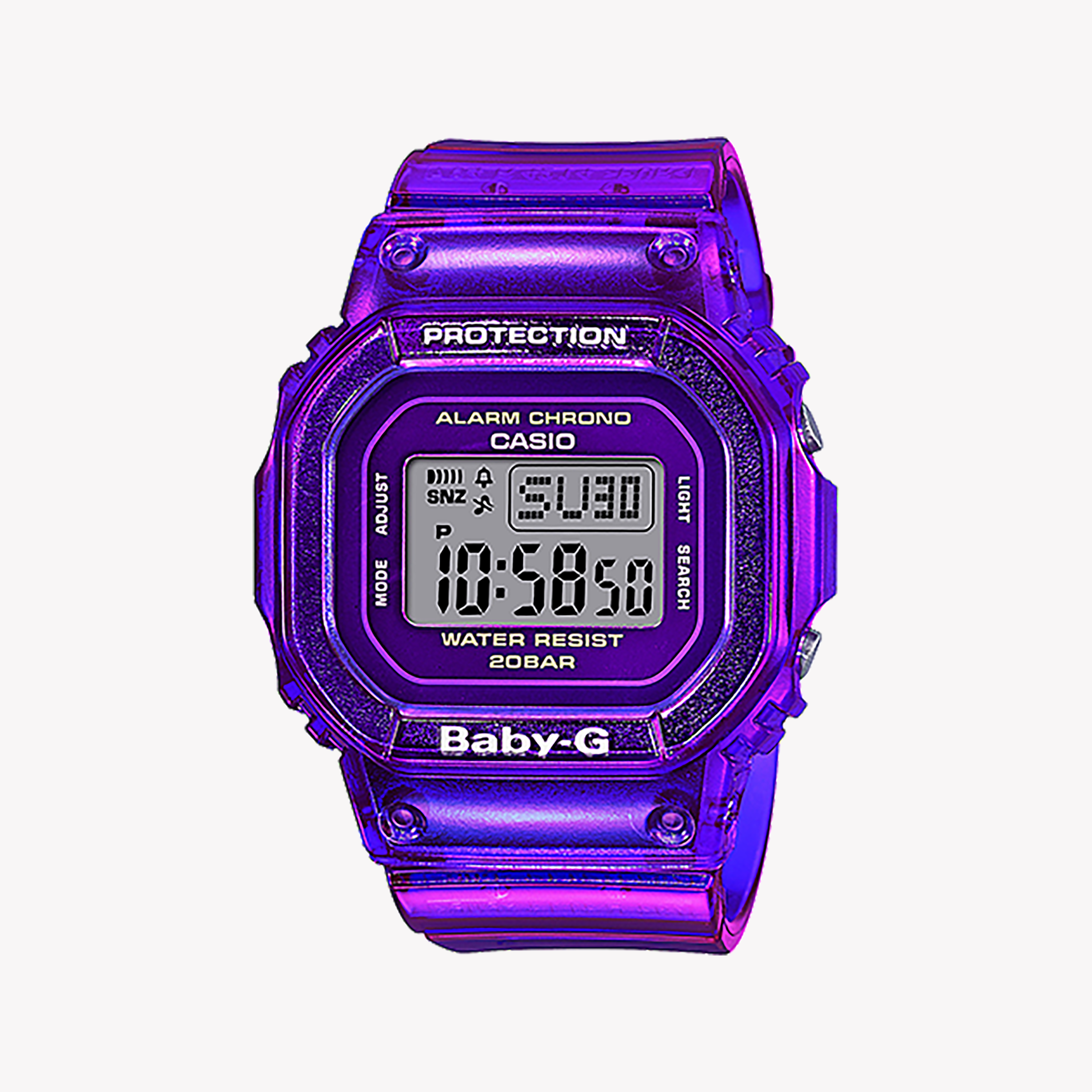 Men's Digital Watches for Customization-CASIO BABY-G BGD-560S-6DR SPIRIT OF ADVENTURE - VIBRANT PURPLE RESIN Women's Watch