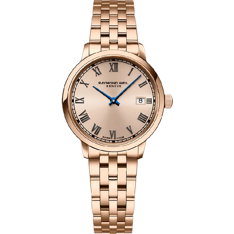 Men's American Made Style Dress Watches for Local Craftsmanship-Raymond Weil Toccata  Ladies  Gold Watch 5985­-P5-00859 