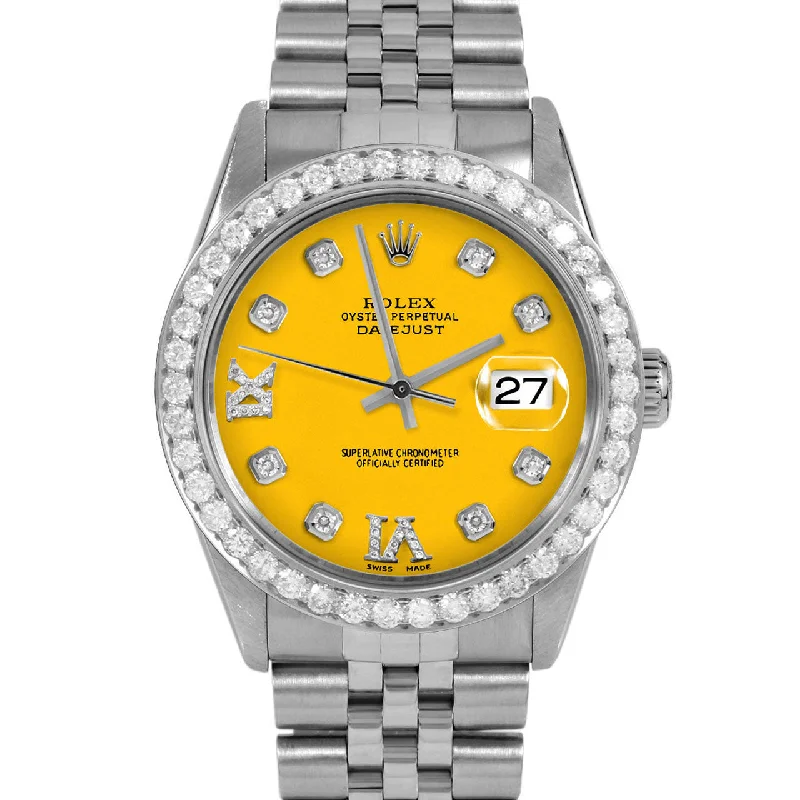 Best Rolex men's watches under $5000 for luxury collectors -Rolex Datejust 36mm | 16014-YLW-8DR69-25CT-JBL