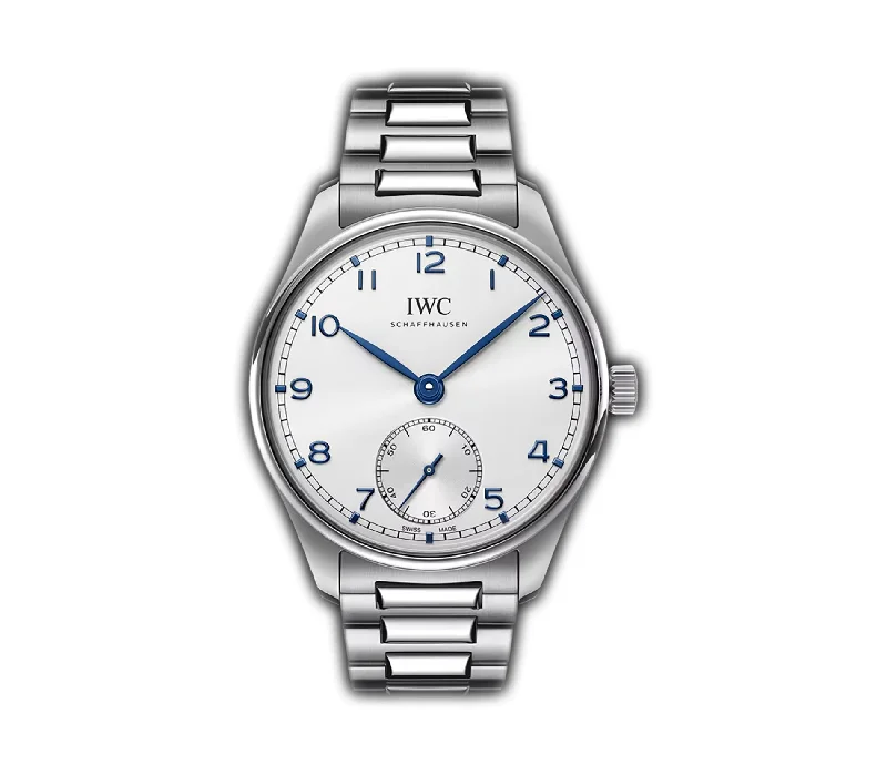 Pilot Watches for Men with Stainless Steel Case-40mm Silver Dial Stainless Steel Bracelet