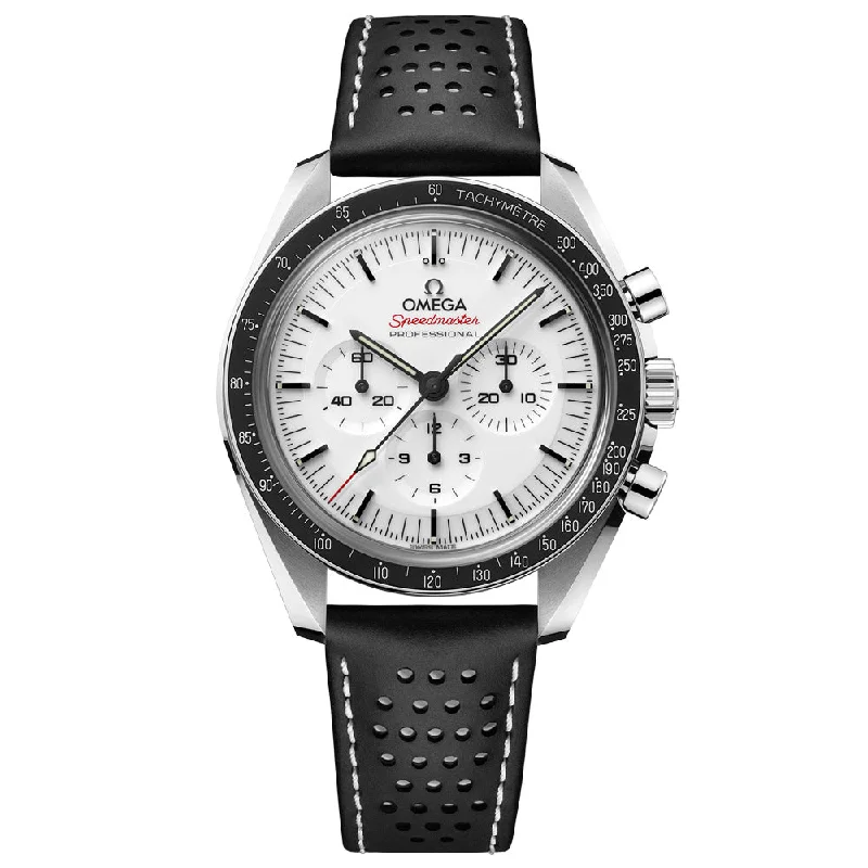 Women's Chronograph Watches with Thermometer Function-OMEGA Speedmaster Moonwatch Professional Chronograph 42mm White Dial Manual Wound Gents Watch 31032425004002