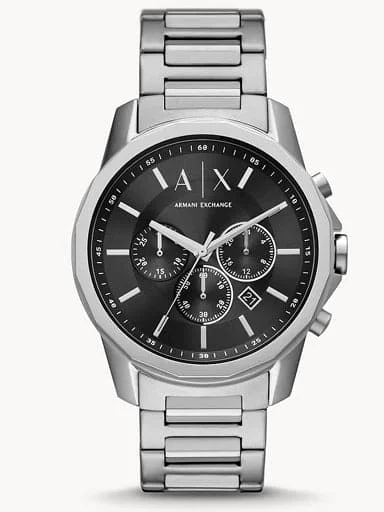 Men's Chronograph Watches with Heart Rate Monitoring-Armani Exchange Chronograph Stainless Steel Watch Ax1720I