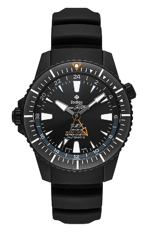 Men's Analog Style Dress Watches with Classic Designs-Zodiac Super Sea Wolf LHD Pro-Diver GMT ZO3557