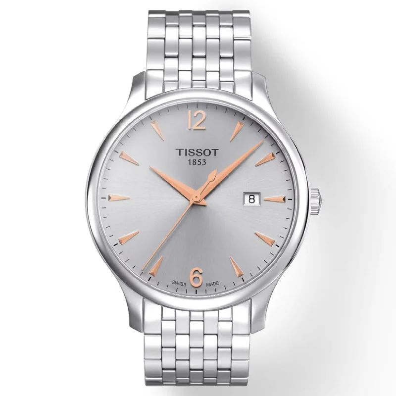 Women's Heritage Watches for Temperature Monitoring-Tissot T-Classic Silver Dial Men 42mm