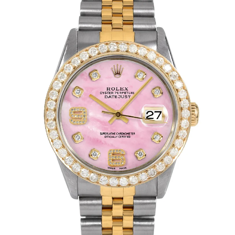 Best men's Rolex watch for small wrists under 40mm -Rolex Datejust 36mm | 16013-PMOP-8DA69-25CT-JBL