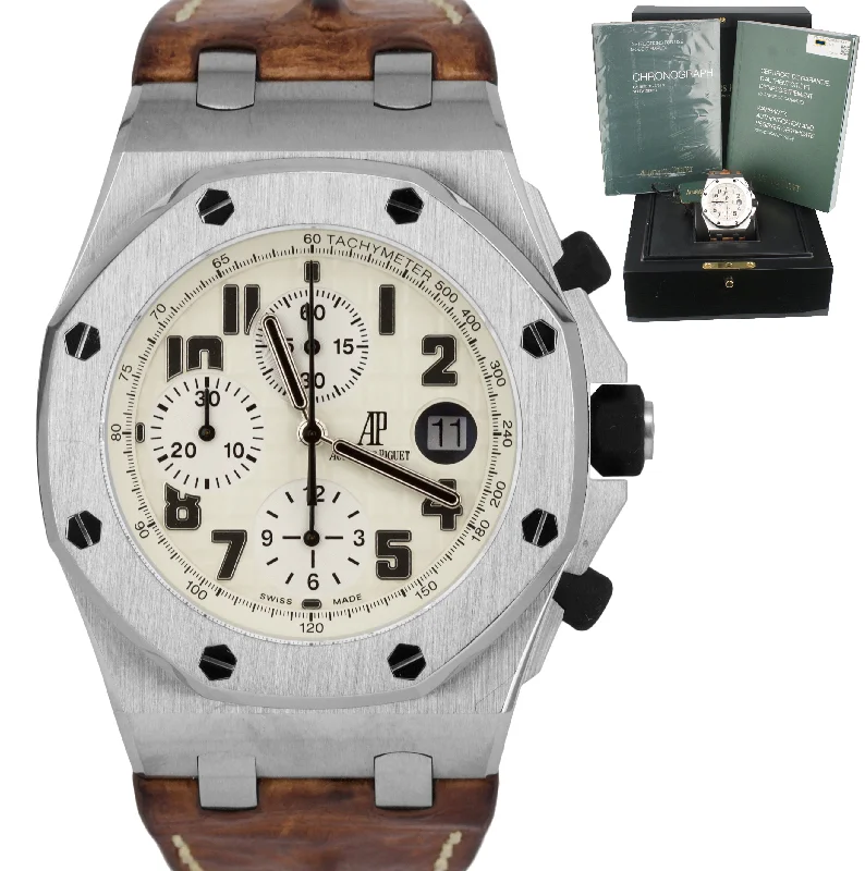 Women's Audemars Piguet Anniversary Style Watches-Audemars Piguet Royal Oak Offshore Safari White 42 Watch 26170ST.OO.D091CR.01
