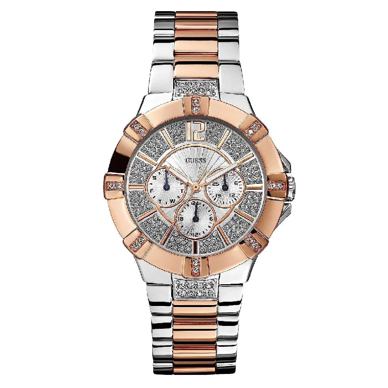 Women's Pilot Watches with Limited Edition-Guess Vista Silver Dial Women 41mm