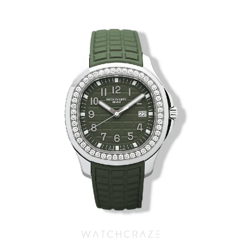 Men's Patek Philippe Watches with Compass Calibration-2024 PATEK PHILIPPE AUQANAUT LUCE GREEN DIAL 38MM 5267/200A-011