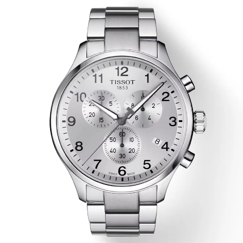 Women's Heritage Watches for Special Occasions-Tissot T-Sport Silver Dial Men 45mm