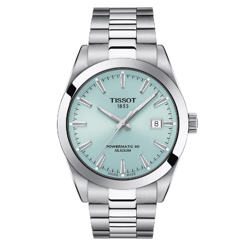 Women's Minimalist Heritage Watches-Tissot T-Classic Blue Dial Men 40mm