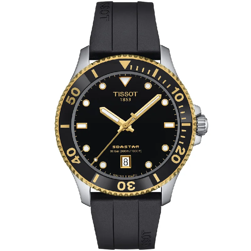 Men's Quartz Watches with Laser Engraving-TISSOT, SEASTAR 1000