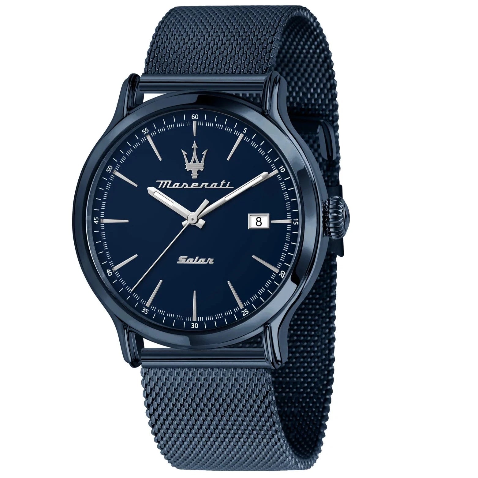 Men's Square Case Design Dress Watches for Modern Style-Maserati Solar Blue Men's Watch R8853149001