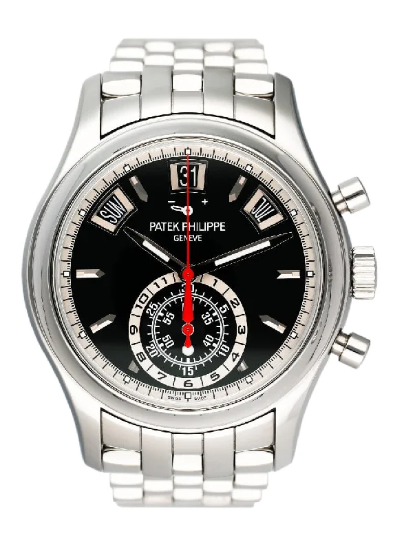 Men's Patek Philippe Watches for Military Personnel-Patek Philippe Complications Annual Calendar 5960/1A-010 Mens Watch Box Papers