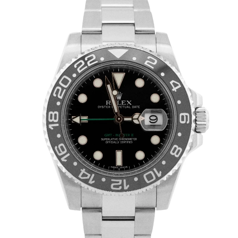 Rolex Watches for Women Online-MINT PAPERS Rolex GMT-Master II BLACK Green Stainless Steel 40mm 116710 LN BOX