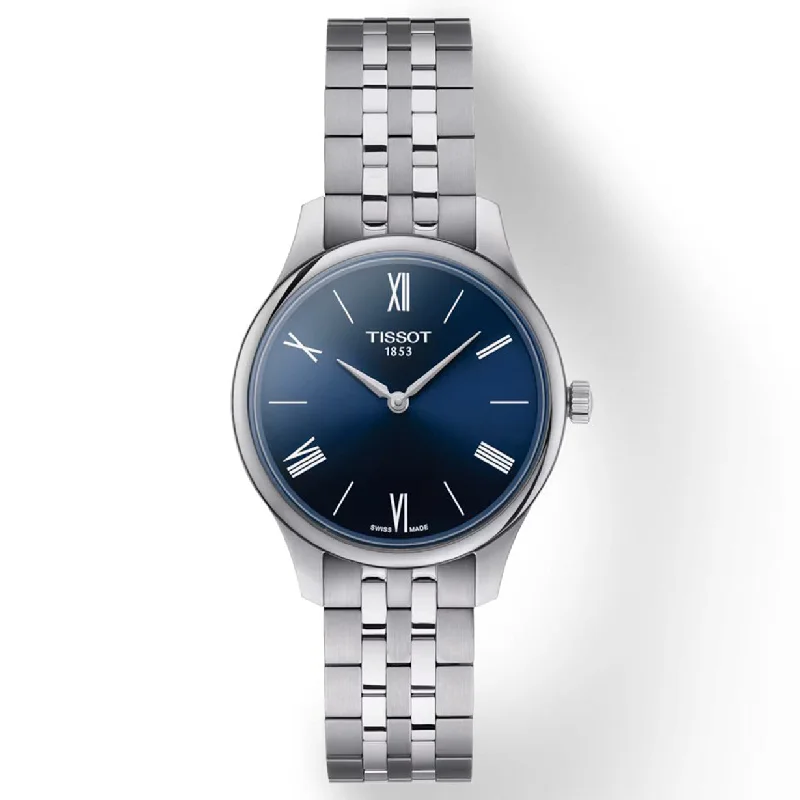 Women's Heritage Watches with Radio Frequency-Tissot T-Classic Blue Dial Women 31mm
