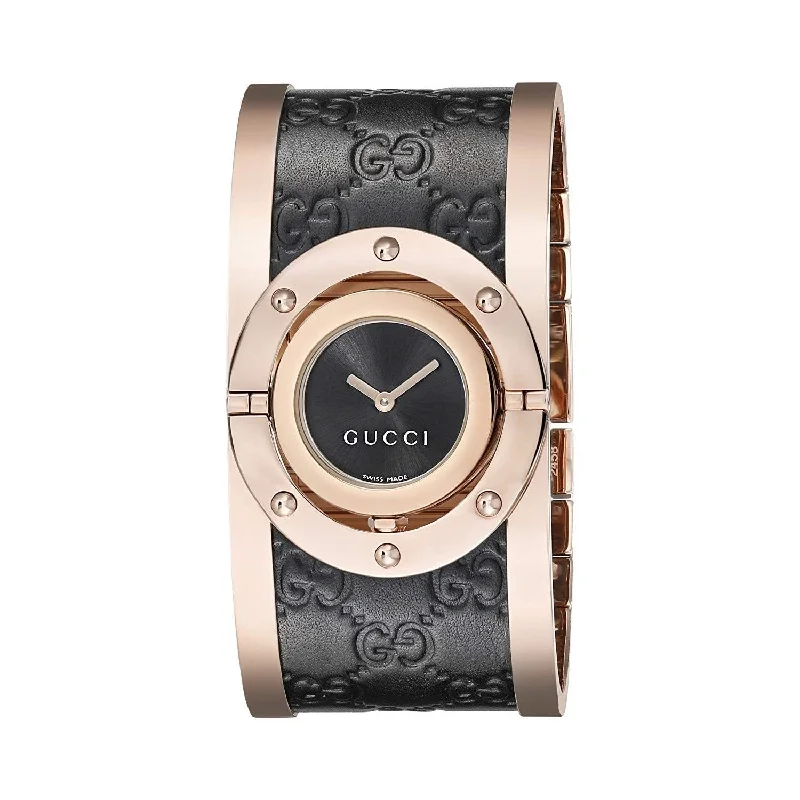 Women's Chronograph Watches with UV Sensor-Gucci Women's YA112438 Twirl Two-Tone Stainless Steel Watch