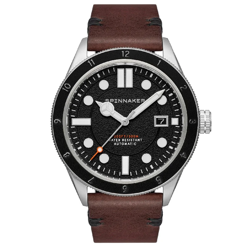 Men's Classic Design Dress Watches for Timeless Elegance-Spinnaker Carbon Cahill Automatic Watch SP-5096-01