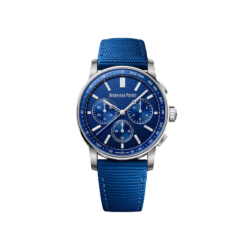 Men's Audemars Piguet Classic Design Watches-Audemars Piguet Code 11.59 Selfwinding Chronograph 26439NB.OO.A346KB.01 Blue Ceramic White Gold Tuscany Blue Diamond Dial (2025)