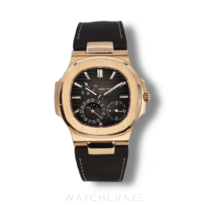 Men's Patek Philippe Watches for Birthday Gifts-2023 PATEK PHILIPPE NAUTILUS MOONPHASE 40MM 5712R-001