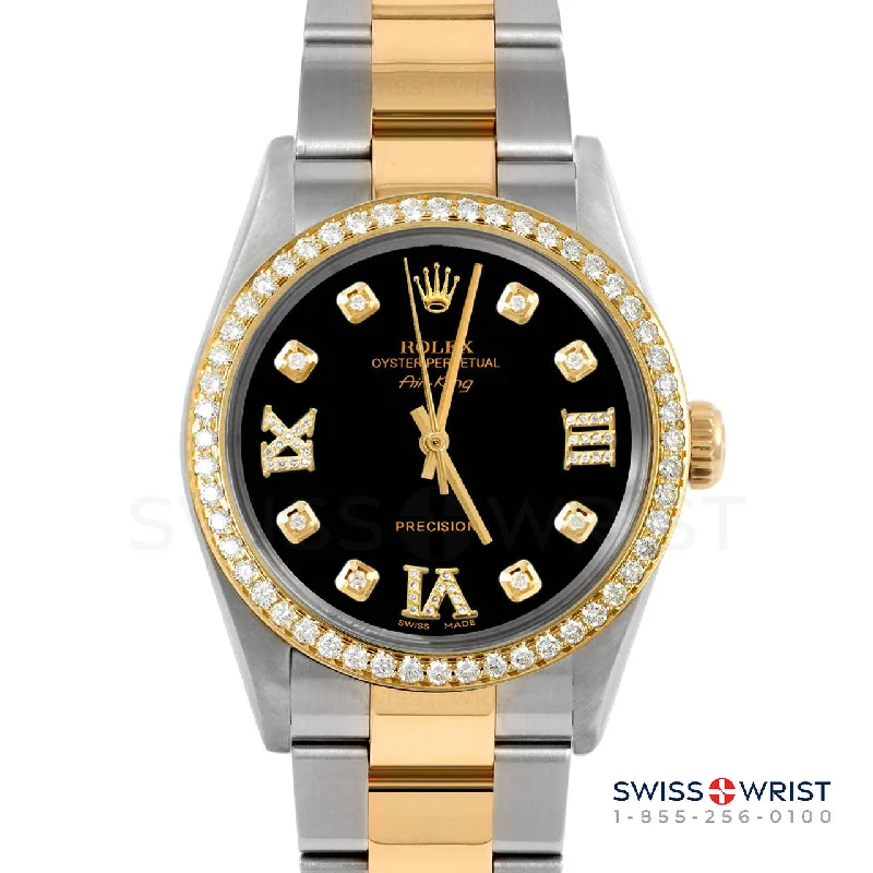 men's Rolex watches with sapphire crystal -​Rolex Air King 34mm | 5500-TT-BLK-8DR369-BDS-OYS