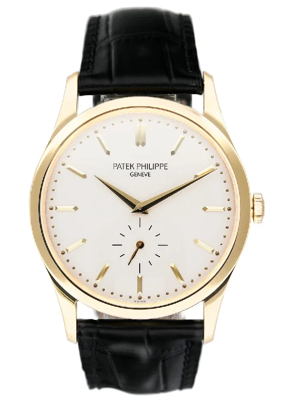 Men's Patek Philippe Watches for Emergency Signaling-Patek Philippe Calatrava 5196J Yellow Gold Mens Watch