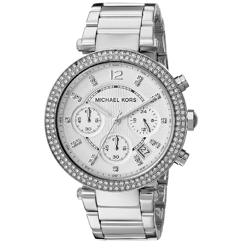 Women's Chronograph Watches with Countdown Timer-Michael Kors Women's MK5353 Parker Chronograph Stainless Steel Watch