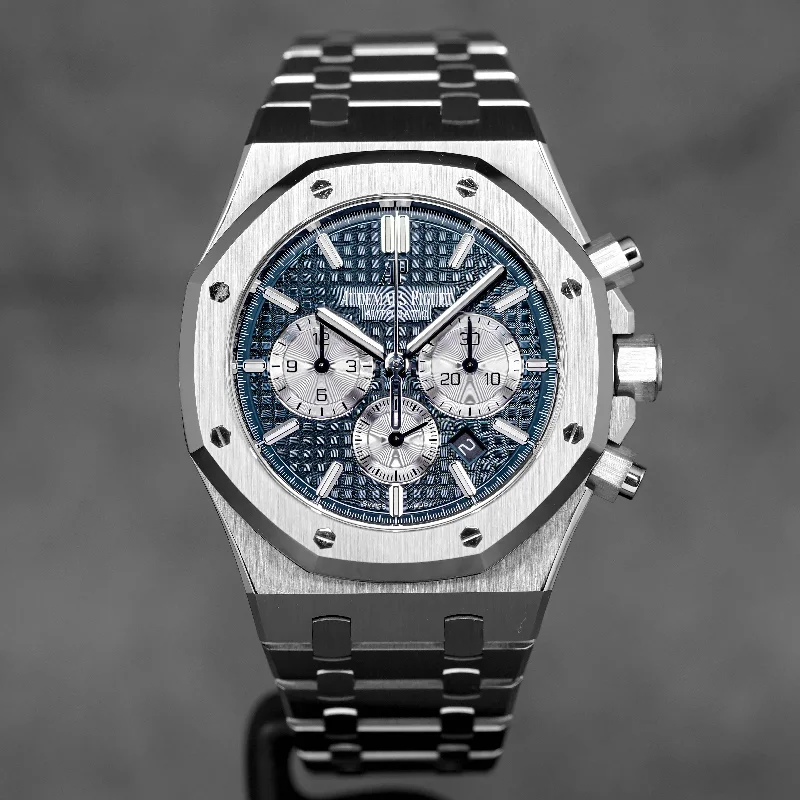 Men's Audemars Piguet Wedding Design Watches-ROYAL OAK CHRONOGRAPH 41MM BLUE DIAL (2019)