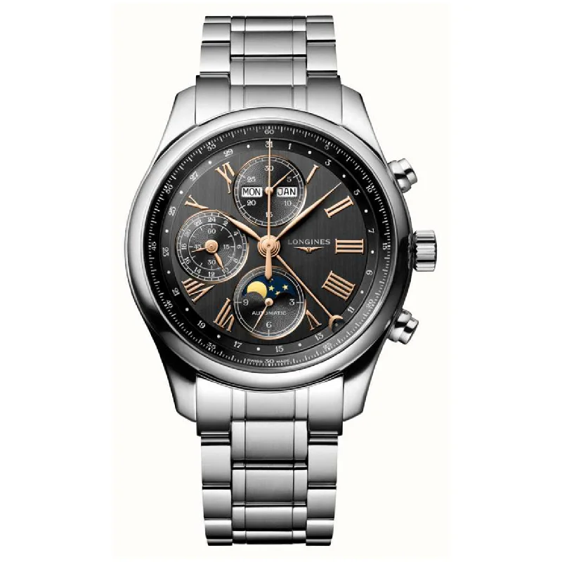 Women's Pilot Watches with Stylish Style Inspiration-Longines Master Collection Anthracite Dial Men 42mm