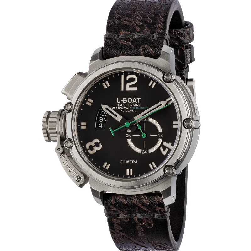 Men's Analog Dress Watches with Classic Designs-U-Boat 8529 Chimera Solo Tempo SS Men's Watch