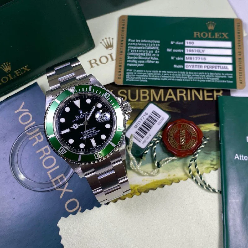 Women's Rolex Occasional Design Watches-Rolex Submariner 16610LV Kermit (2008)