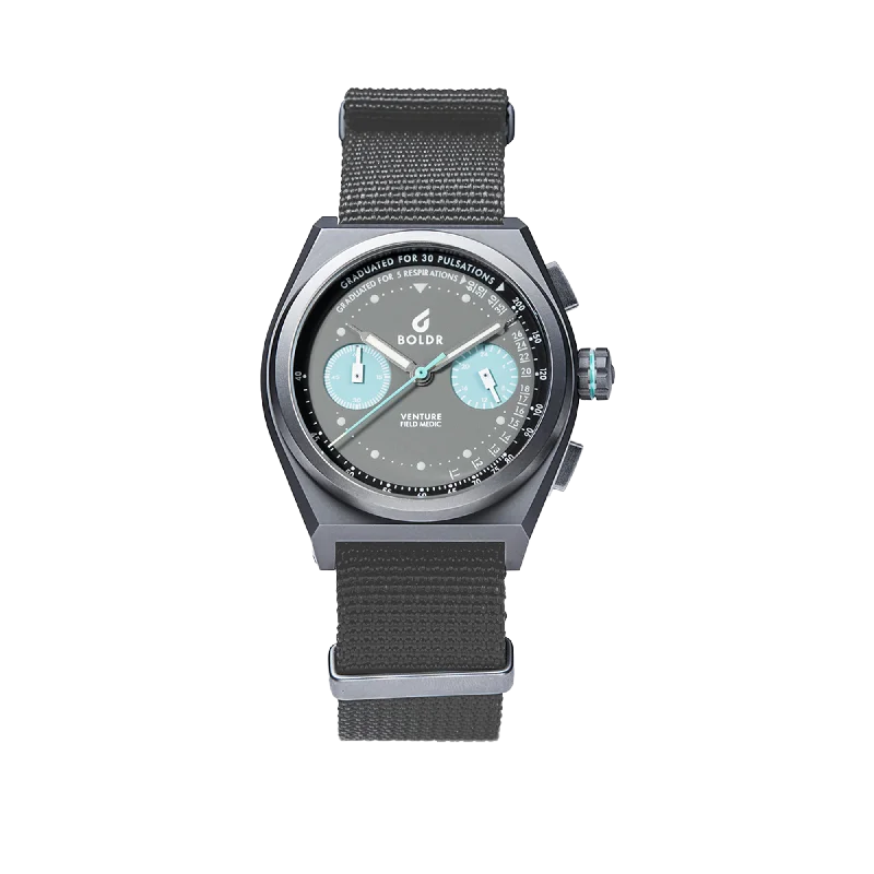 Women's Chronograph Watches for Birthday Gifts-BOLDR Venture Field Medic Lagoon-Blue