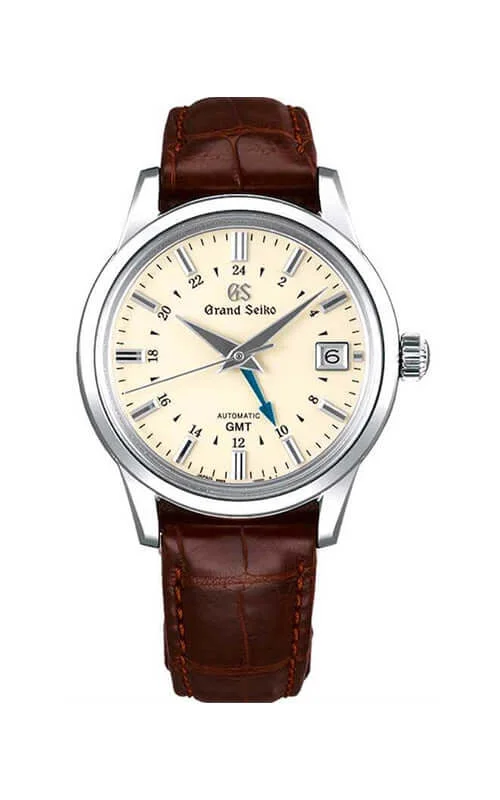 Men's Seiko Round Case Style Watches-Grand Seiko 9S Mechanical GMT SBGM221G