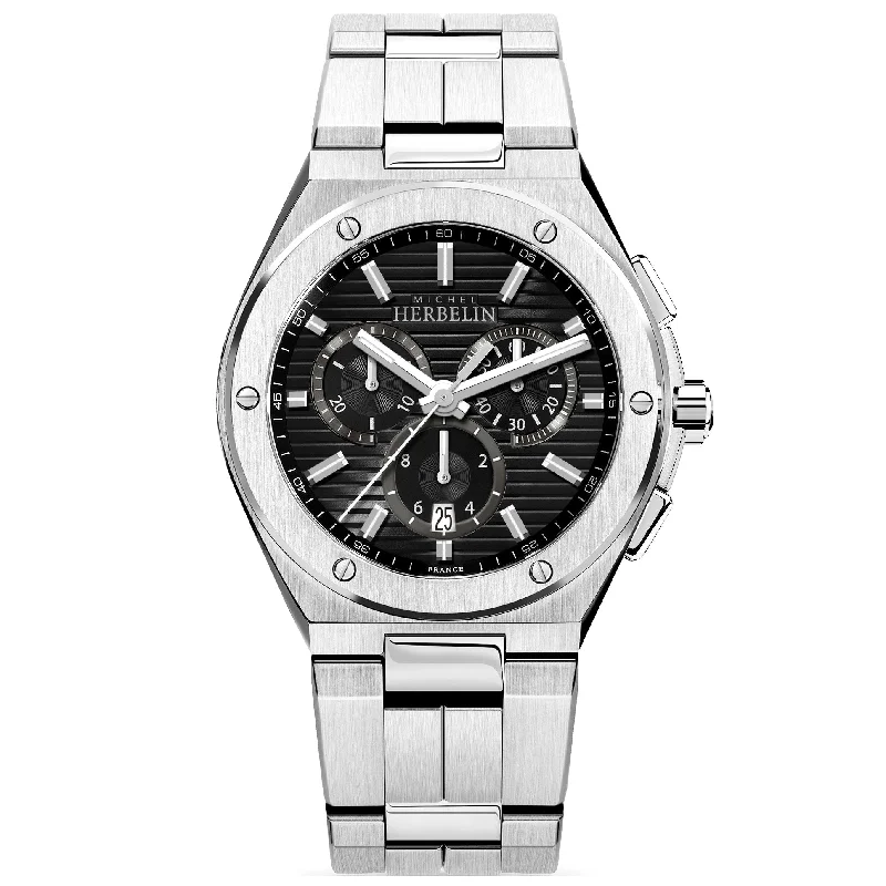 Men's Fashionable Style Dress Watches for Trendy Looks-Herbelin Cap Camarat Men's Black Watch 37645/B14