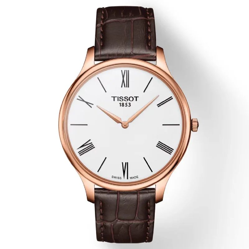 Women's Heritage Watches with Hygrometer Feature-Tissot T-Classic White Dial Men 39mm