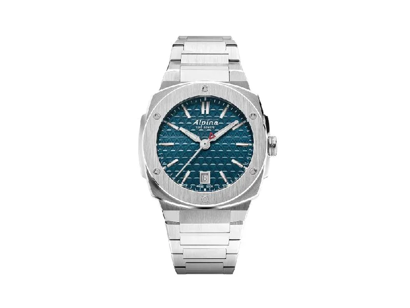 Men's Quartz Watches with Countdown Timer-Alpina Alpiner Extreme Quartz Watch, Blue, 35mm, Day, AL-220TB2AE6B