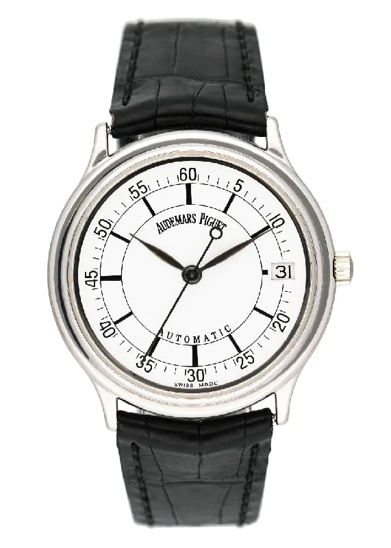Men's Audemars Piguet Italian Made Style Watches-Audemars Piguet 14848BC White Dial 18K White Gold Mens Watch