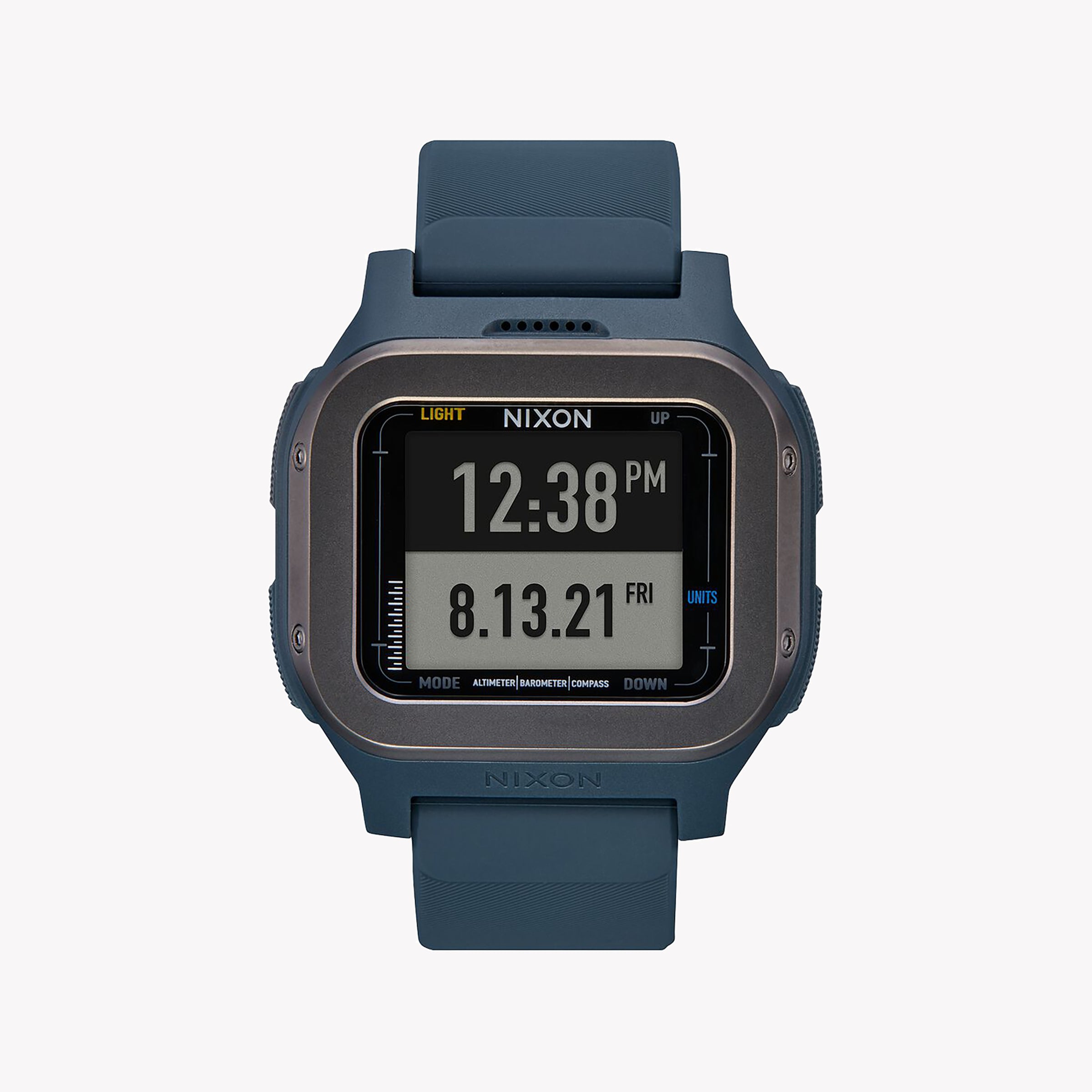 Men's Digital Watches for Collectors-Nixon Men's Blue Silicone Watch, Blue Case | A1324-307