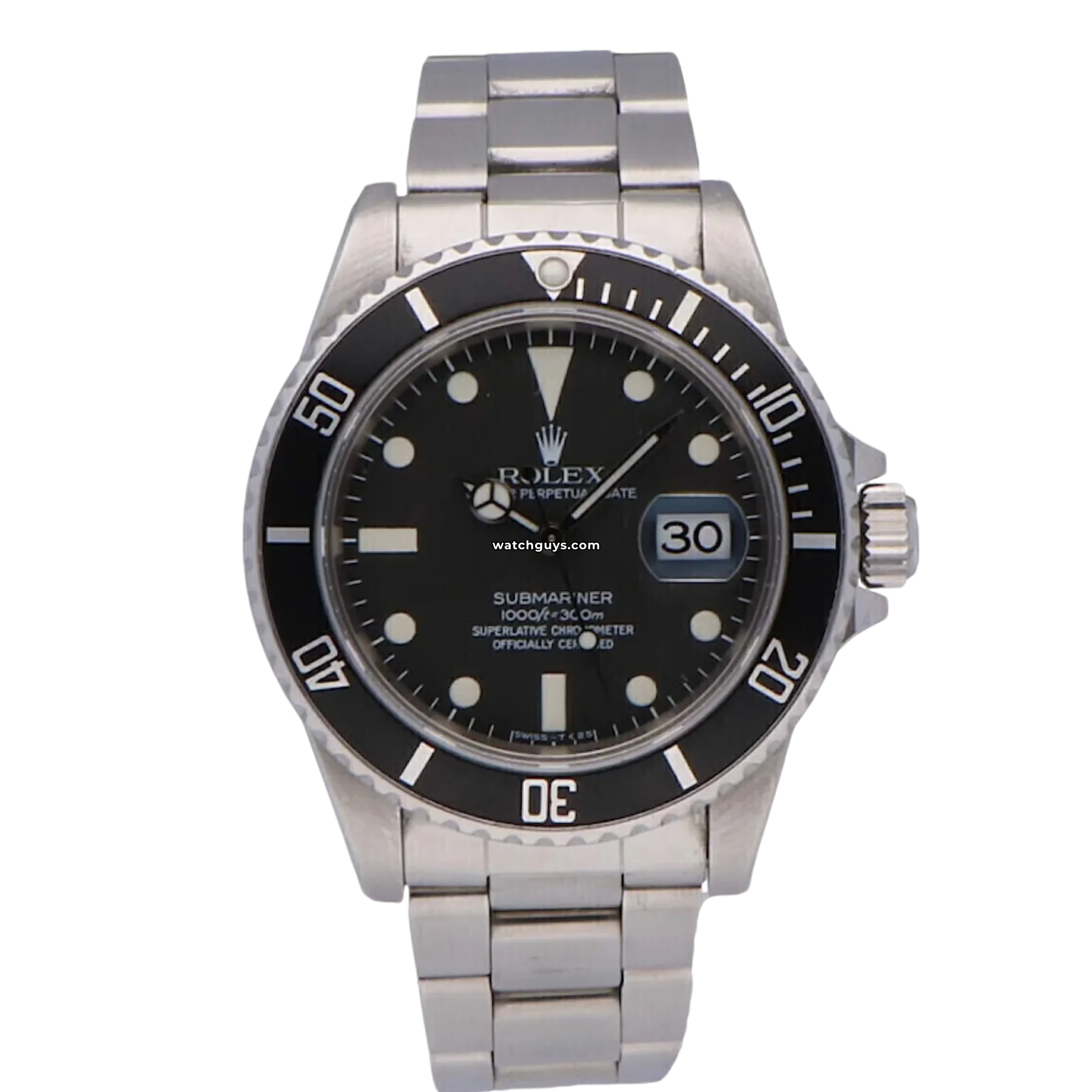 Women's Rolex Occasional Watches-Rolex Submariner Date 16800 Black Dial