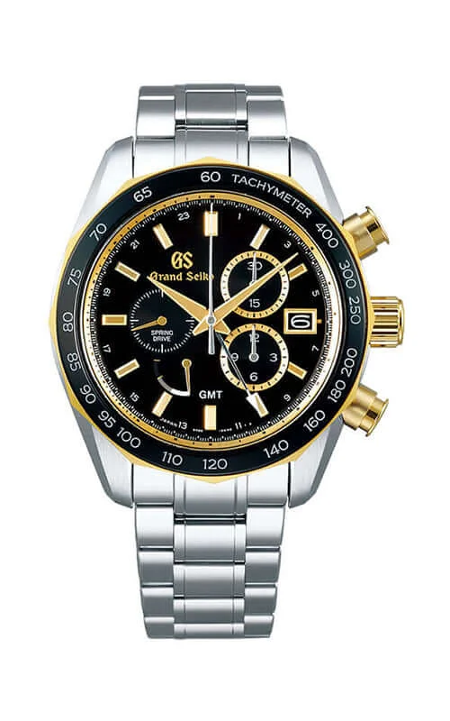 Men's Seiko Unique Shape Watches-Grand Seiko Sport GMT Chronograph Spring Drive Watch SBGC240G (500 PIECES)
