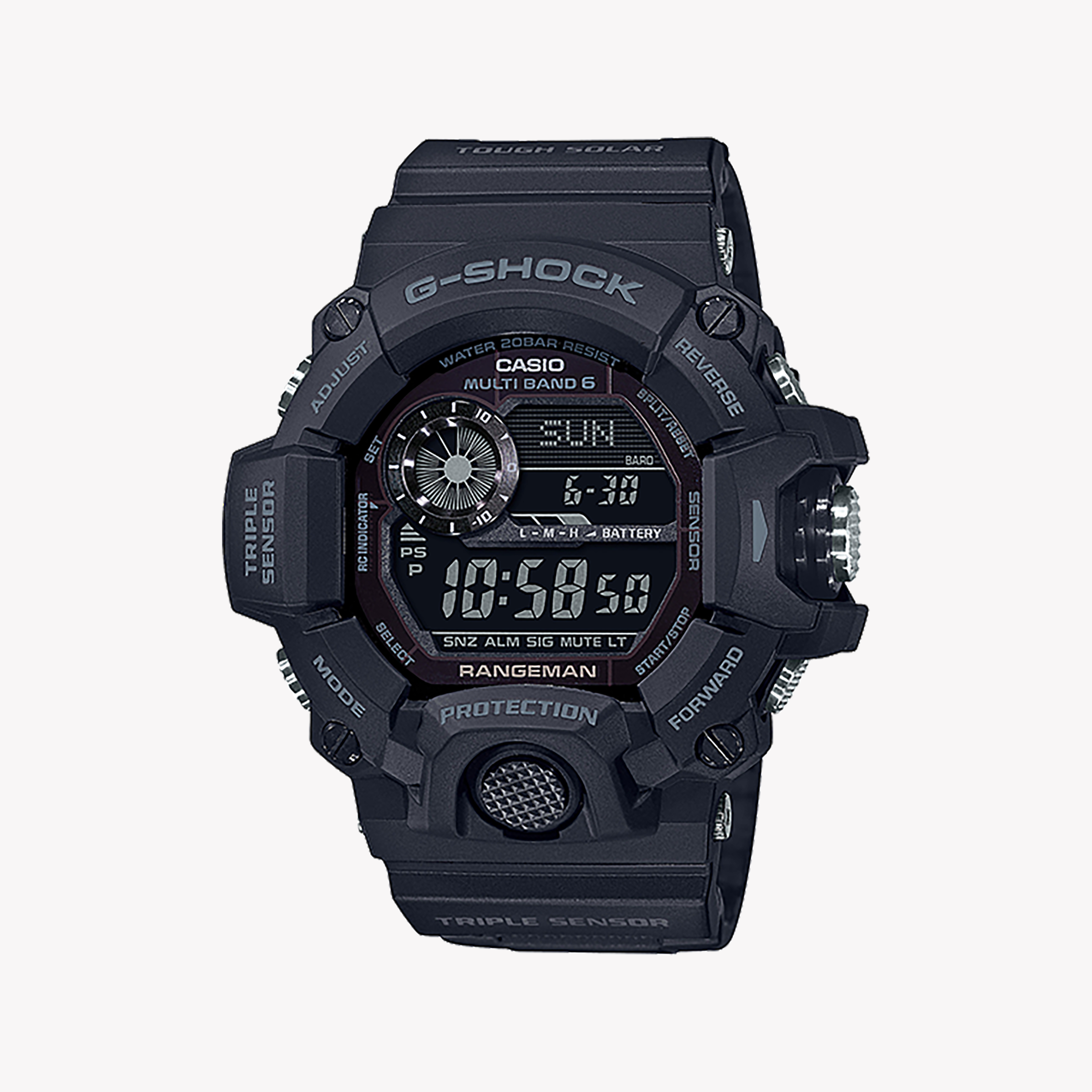 Men's Digital Watches with Radio Frequency-CASIO G-SHOCK GW-9400-1BDR - TOUGH STYLE UNLEASHED: MEN'S RUGGED ADVENTURE WATCH