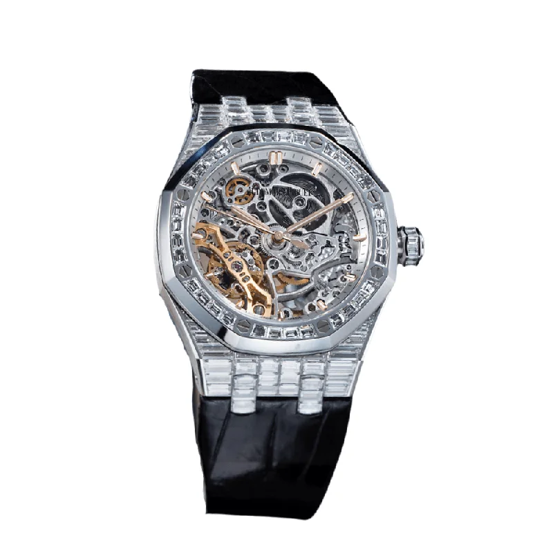 Men's Audemars Piguet Square Case Style Watches-Audemars Piguet Royal Oak 15469BC.ZZ.D001CR.01 'High Jewelry' Double Balance Wheel